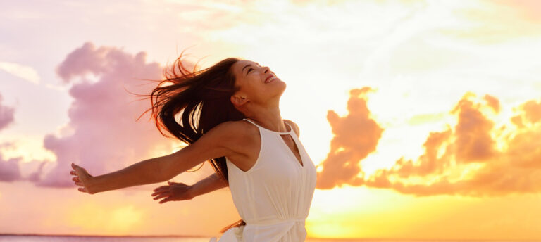 The woman found ways to effectively manage her allergic reaction triggered by stress