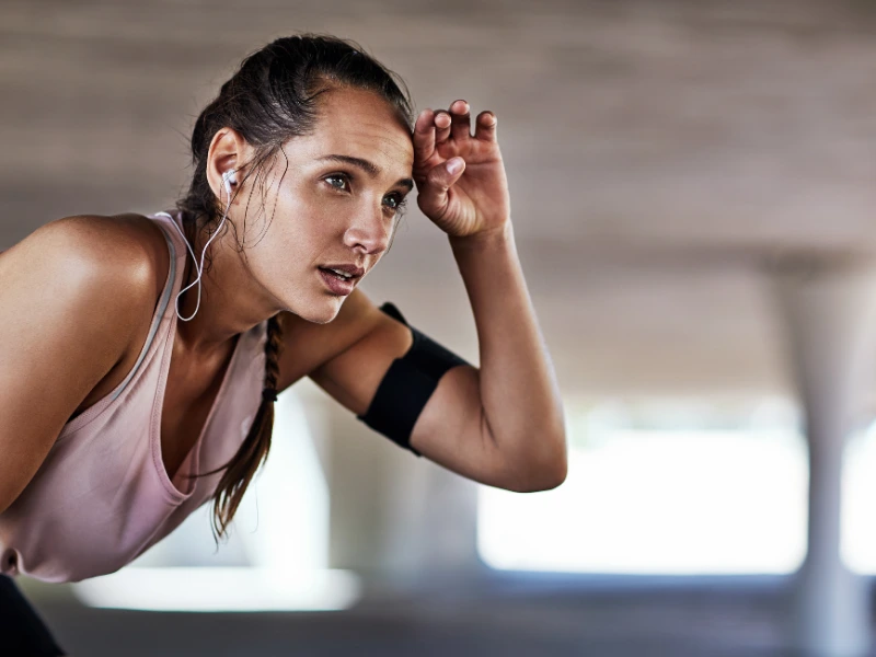 SWEATING WHILE EXERCISING