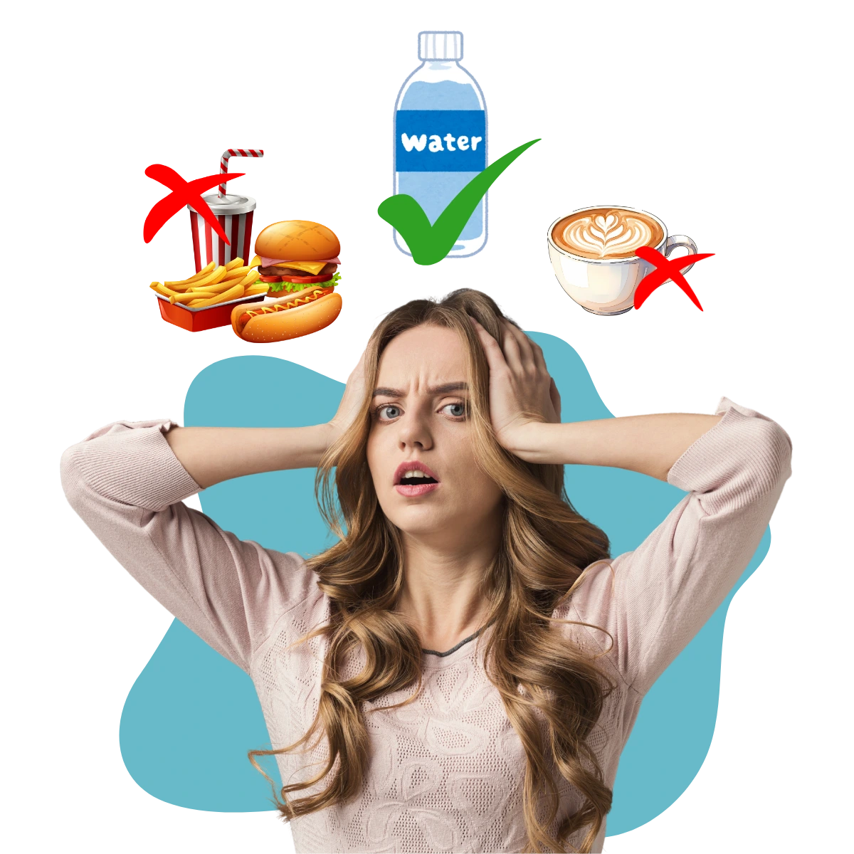 Woman is amazed on the food that triggering her migraine and also to know what is teh best to consume.