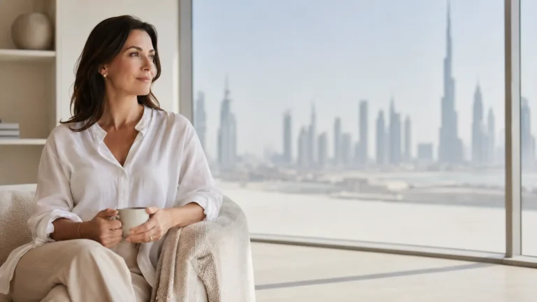 Allergy testing Dubai — woman in calm wellness setting representing the journey to finding answers