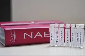 Close-up of NAET sensitivity substances and test vials used in the wellness protocol